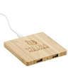 Laser Engraved Bamboo 5W Portable Wireless Charging Pad
