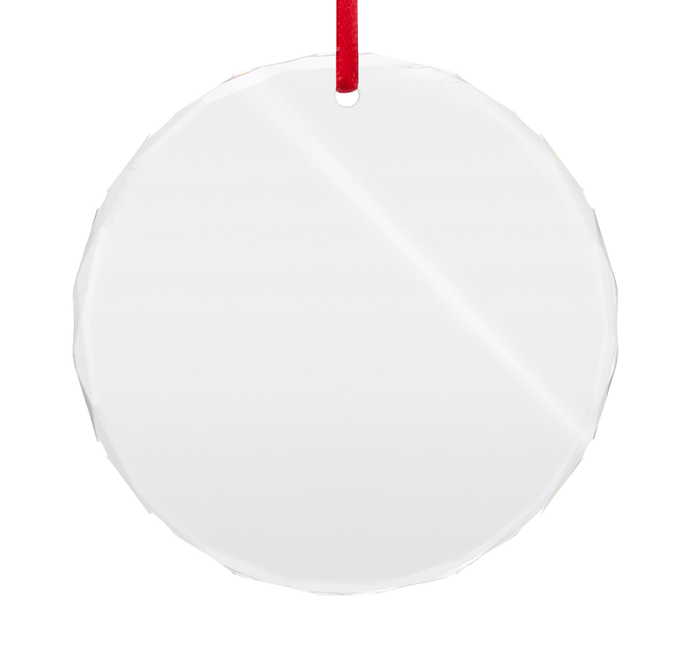 3" Mirrored Glass Circle Ornament-default