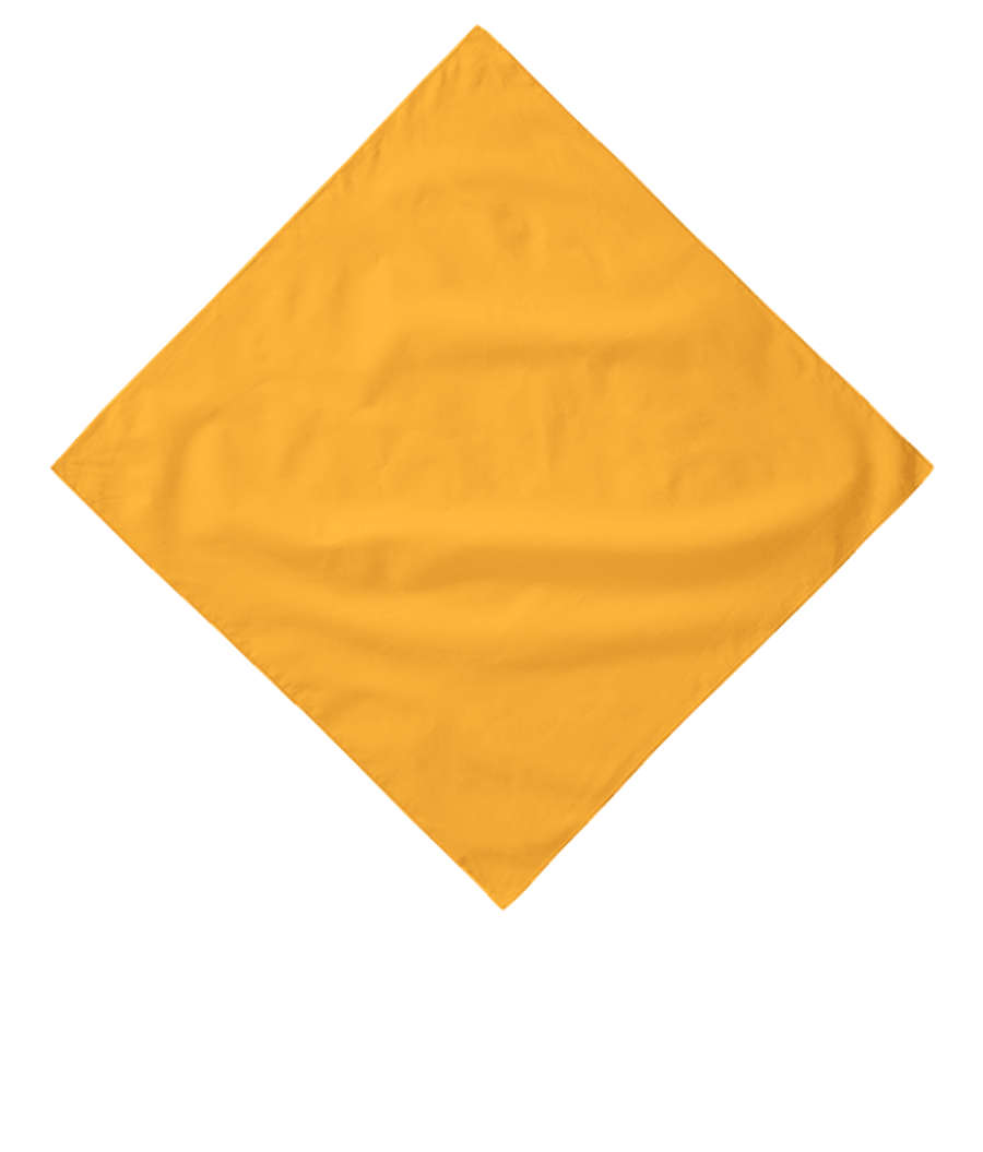 Augusta 100% Cotton Solid Bandana (Corner Design) in Gold