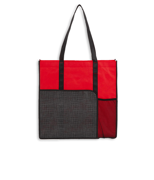 Radius Recycled Non-Woven Tote Bag in Red