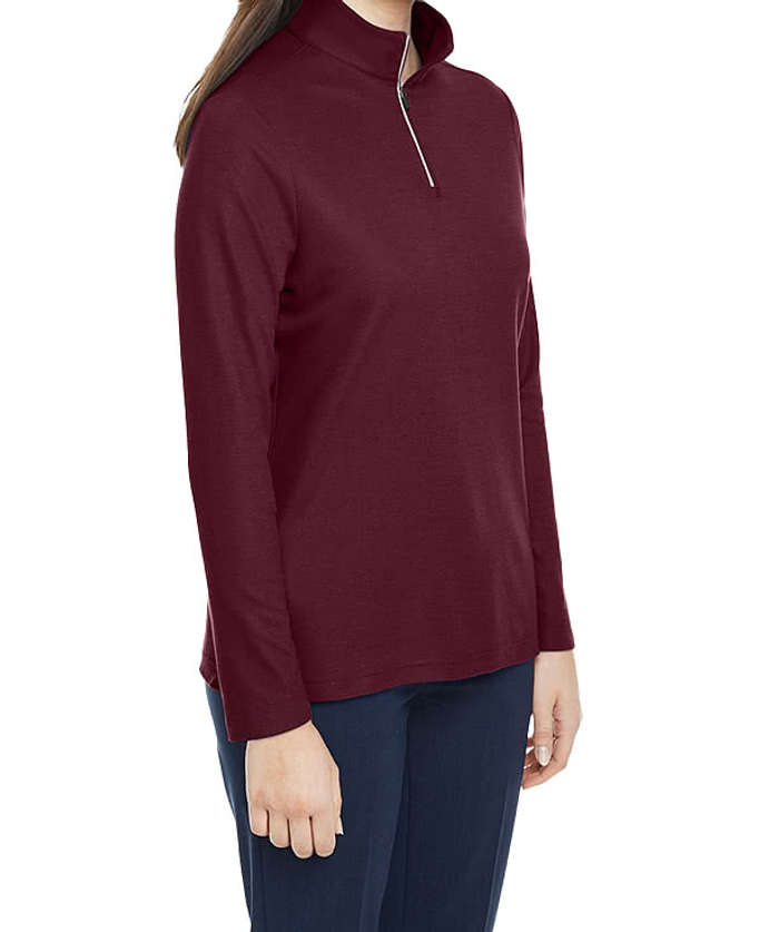 Core 365 Women's Fusion ChromaSoft Pique Quarter Zip Sweatshirt