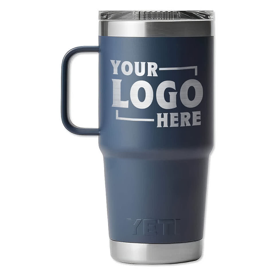 YETI Laser Engraved 20 oz. Rambler Insulated Travel Mug with Stronghold Lid