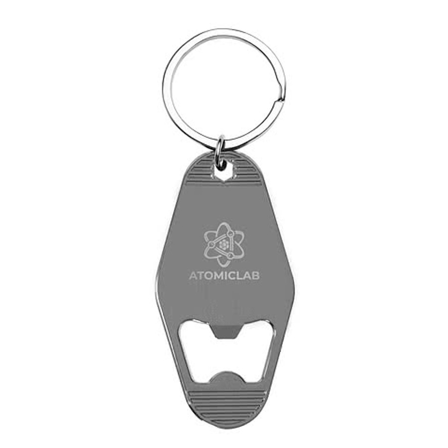 Laser Engraved Motel Style Bottle Opener Keychain