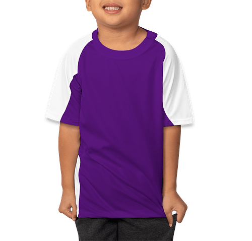 Augusta Youth Cutter Jersey in Purple / White