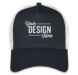 New Era 9FORTY Snapback Trucker Hat - Color: Deep Navy / White