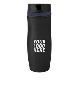 Full Color 14 oz. Persona Wave Trail Vacuum Insulated Tumbler - Color: Black / Navy