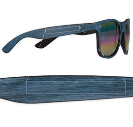 Woodtone Mirrored Malibu Sunglasses - Color: Blue