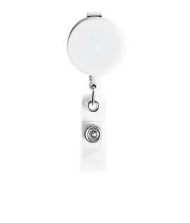 Round Badge Holder - Color: White