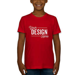 American Apparel USA-Made Youth Jersey T-shirt - Color: Red