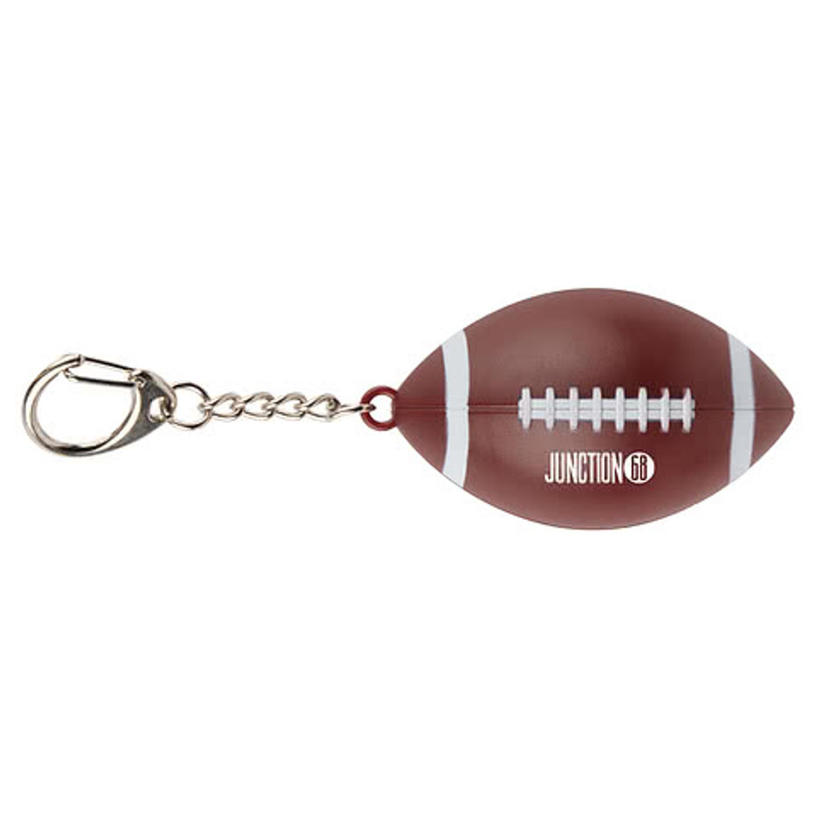Football SPF 15 Lip Balm Keychain in Brown