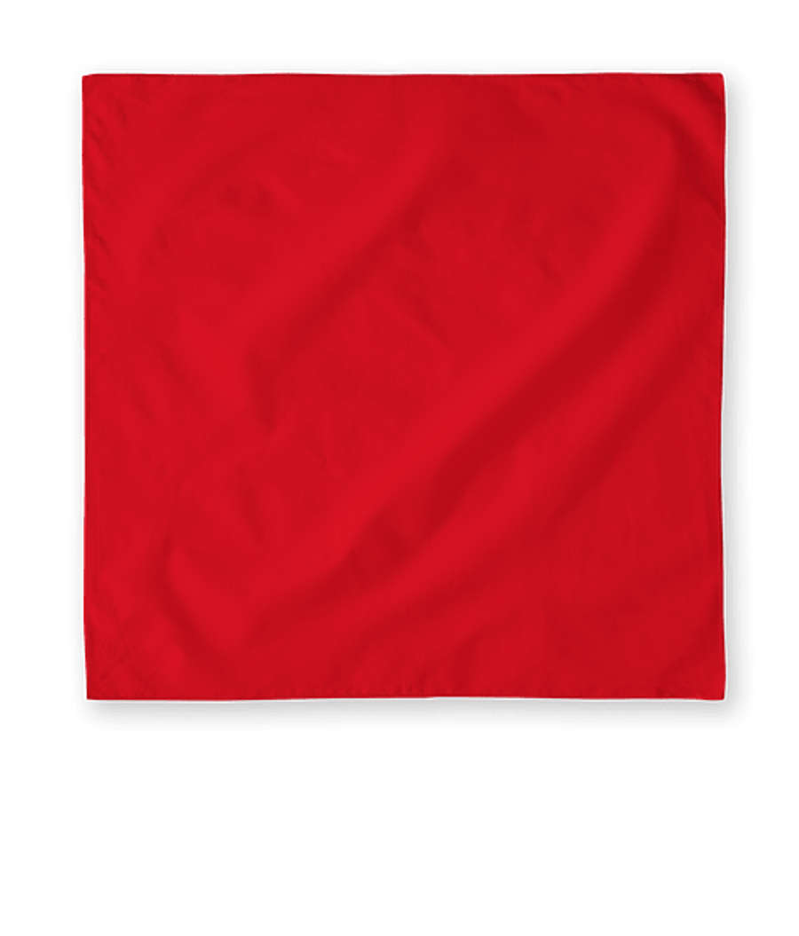 Augusta 100% Cotton Solid Bandana (Centered Design) in Red