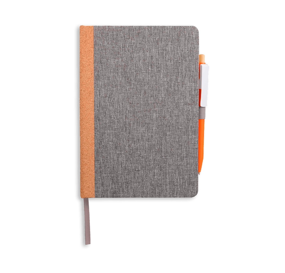 Full Color Recycled PET and Cork Hard Cover Notebook-default
