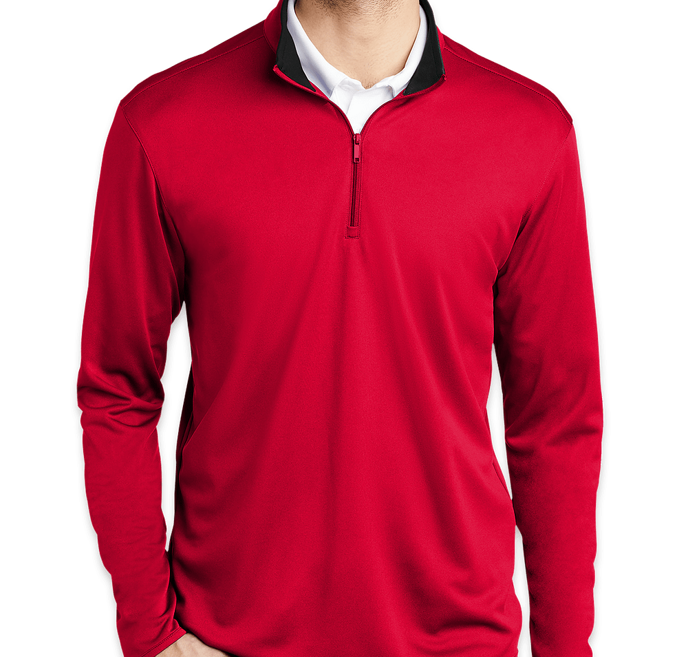 Port Authority Silk Touch Performance Quarter Zip Shirt-default