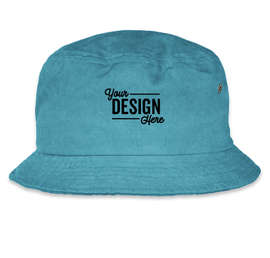 Mega Cap Pigment Dyed Twill Washed Bucket Hat - Color: Turquoise