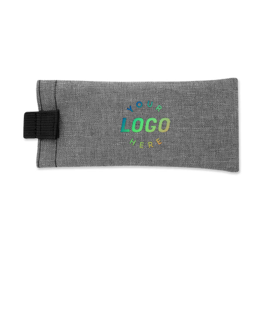 Brighton Heathered Eyeglass Pouch in Gray with Black