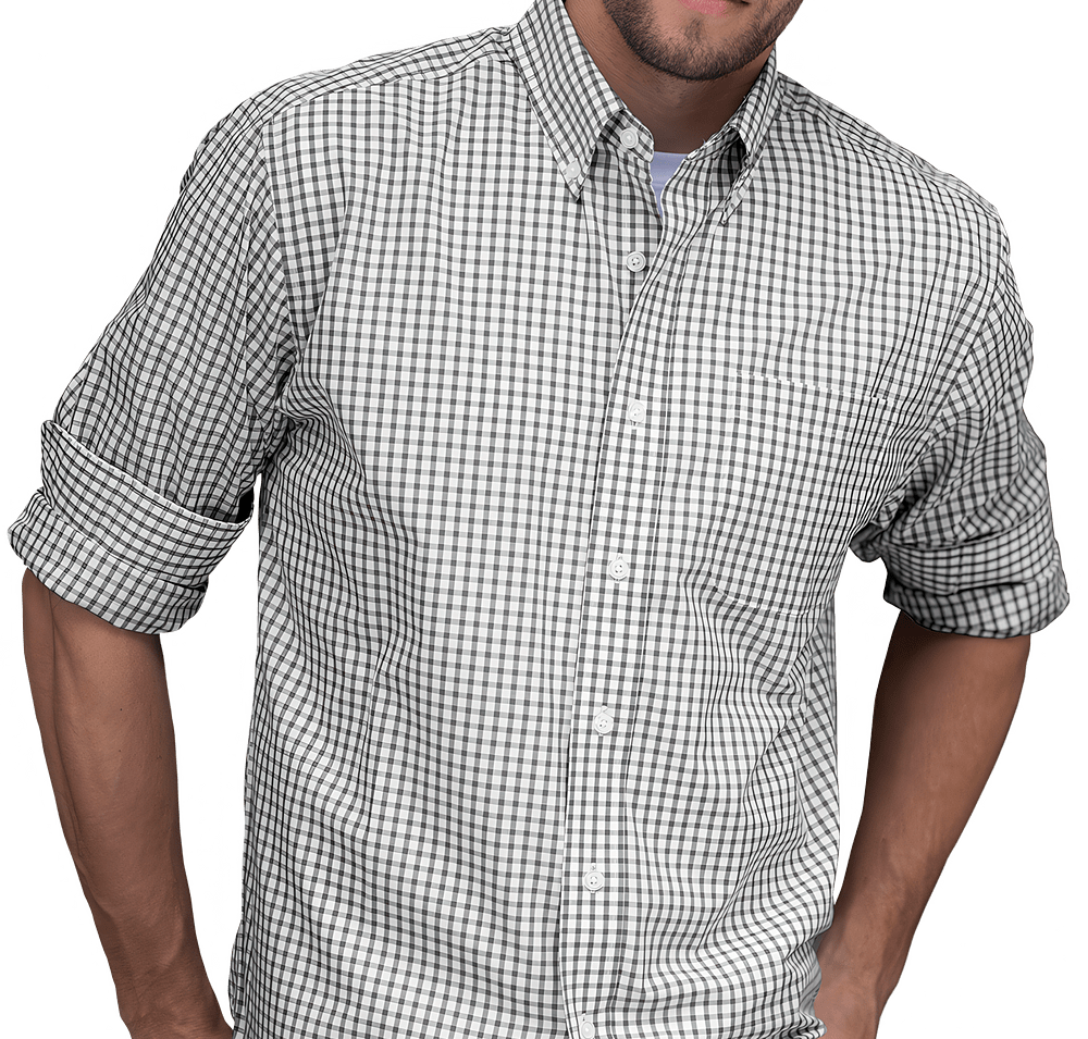 Vansport Easy Care Gingham Dress Shirt-default