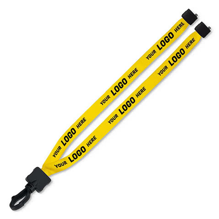 Full Color Lanyard with Plastic Swivel Hook and Convenience Release in Columbia Blue