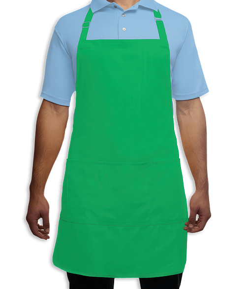 Blue Generation Scotchgard Treated Full Length Four-Pocket Apron - Embroidered in Kelly