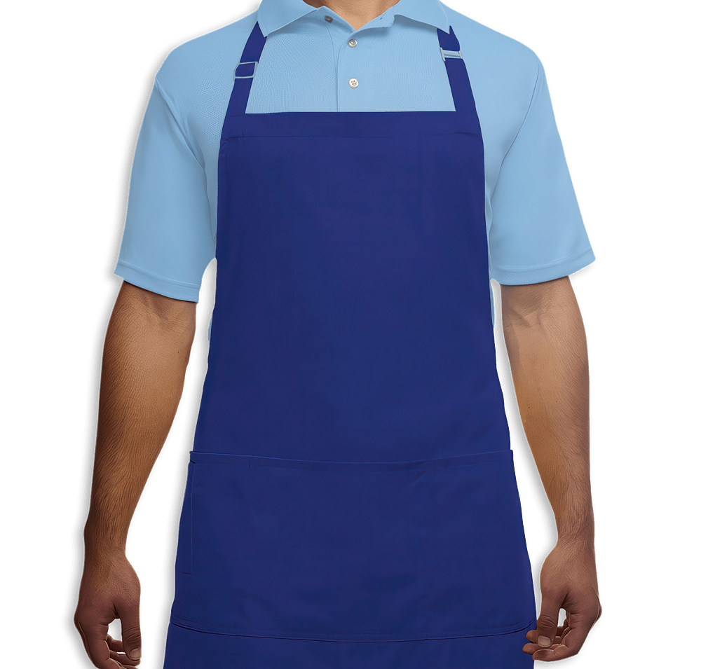 Blue Generation Scotchgard Treated Full Length Four-Pocket Apron - Embroidered-default