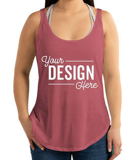 Next Level Women's Festival Side Slit Tank - Color: Smoked Paprika