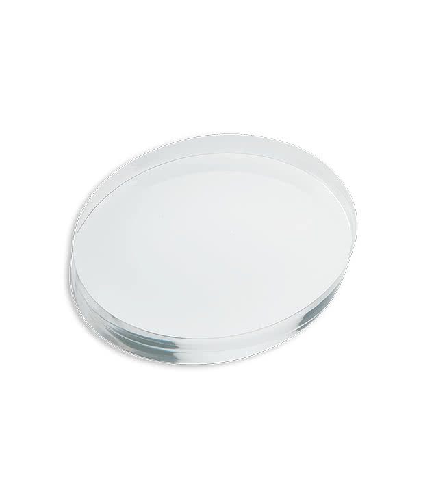 Laser Engraved Oval Acrylic Paperweight