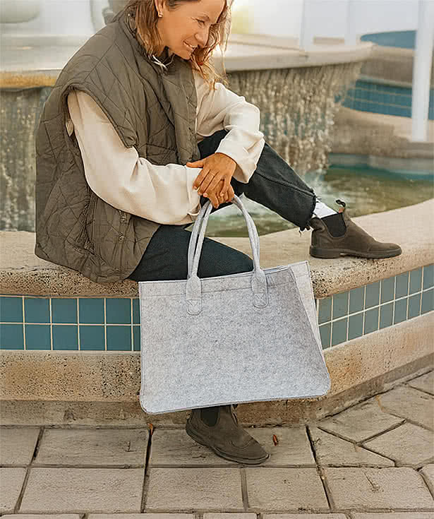 Out of The Woods Felt Shopper Tote Bag