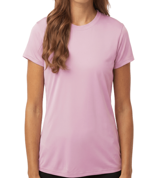 AllPro Women's Interlock UPF 50 Performance Shirt in Light Pink 