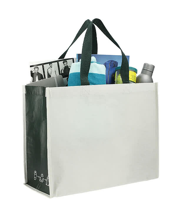 Recycled Matte Laminated Shopper Tote Bag
