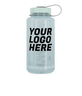 Nalgene 32 oz. Sustain Tritan Wide Mouth Water Bottle - Color: Seafoam / Iridescent / Platinum