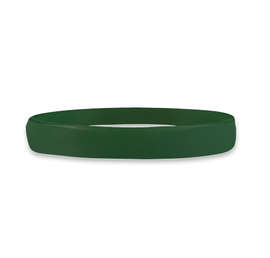 Debossed Single Color Silicone Bracelet - Color: Forest Green