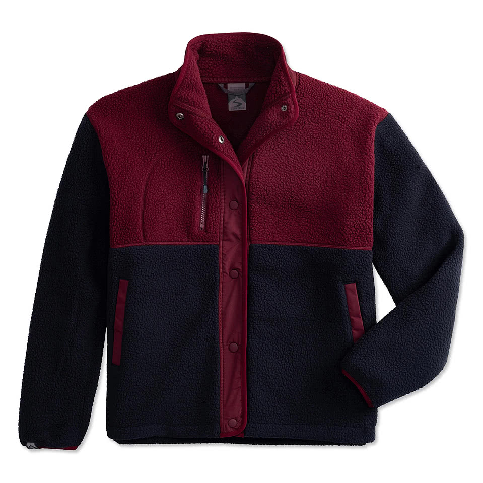 Storm Creek Women's Warm Up Recycled Colorblock Sherpa Fleece Jacket