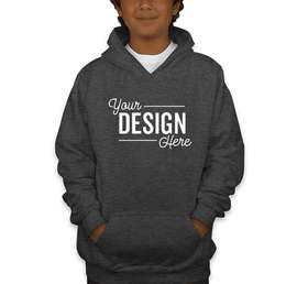 Gildan Youth Midweight 50/50 Pullover Hoodie - Color: Dark Heather