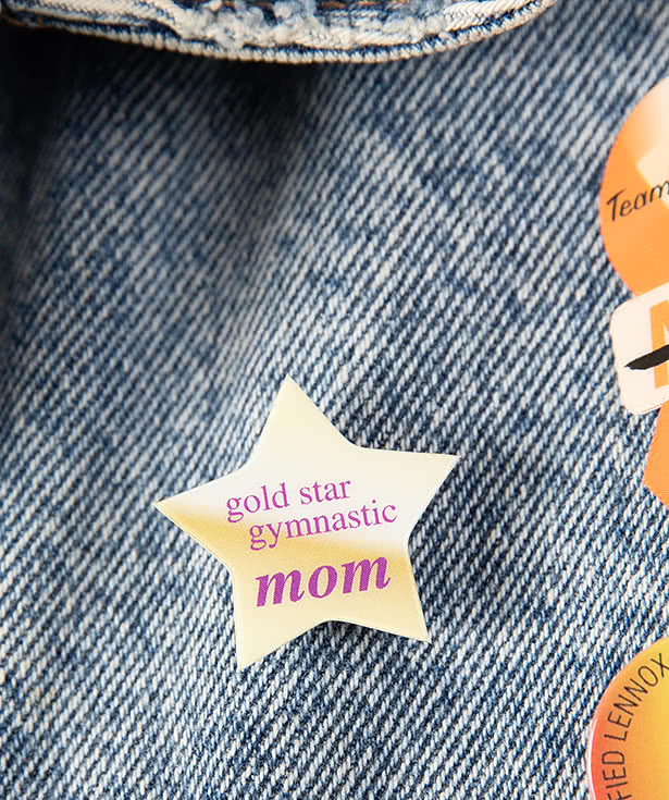 Full Color Star Laminated Plastic Lapel Pin