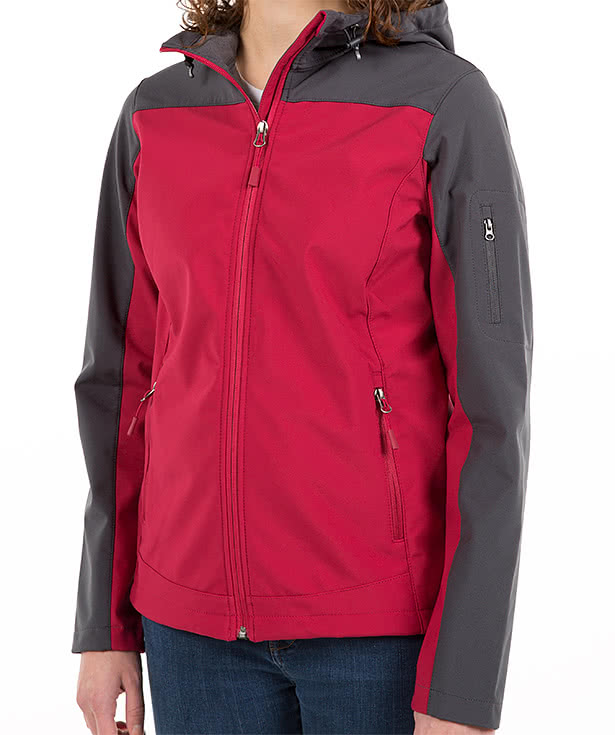 Port Authority Women's Contrast Hooded Soft Shell Jacket