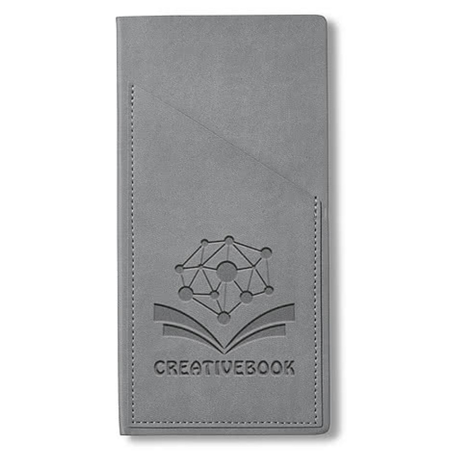 Debossed Italian Thermo Sticky Notes Notepad in BLACK