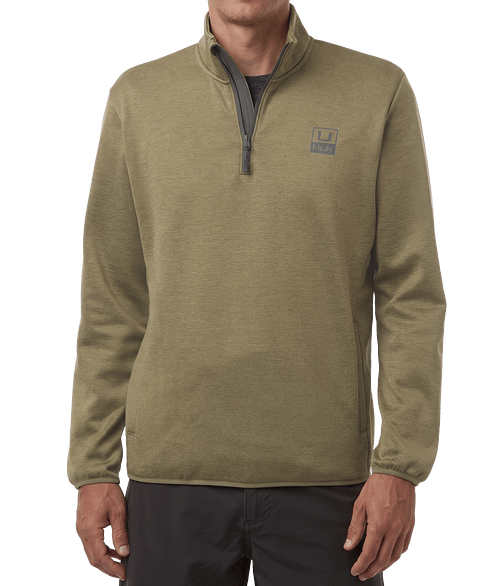 HUK Coldfront+ Quarter Zip Pullover in Overland Heather