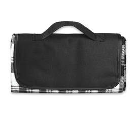 Fold Up Fleece Picnic Blanket - Color: Black