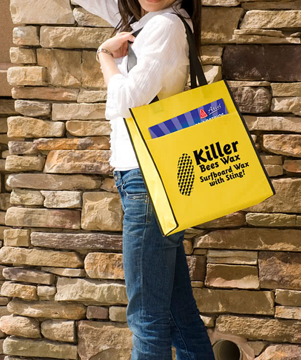 Peak Non-Woven Tote Bag with Pocket