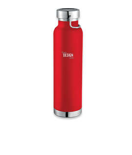 Laser Engraved 22 oz. Thor Copper Vacuum Insulated Water Bottle - Color: Red