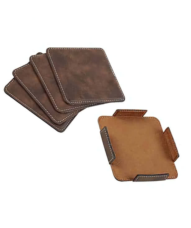 4-Piece Coaster Set with Holder