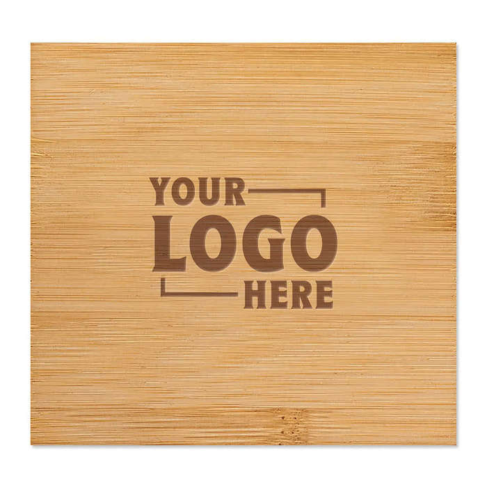 Laser Engraved Bamboo Coasters (Set of 4)