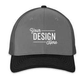Richardson Snapback Trucker Hat - Color: Grey / Charcoal / Black