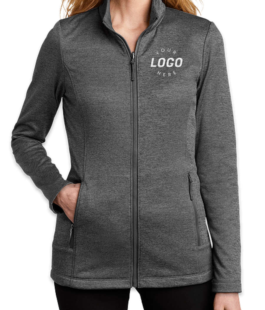 Port Authority Women's Collective Striated Tech Fleece Jacket - Embroidered in Sterling Grey Heather