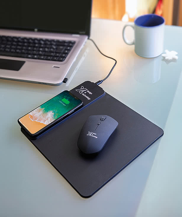 Laser Engraved SCX Innovative Design 10W Induction Mouse Pad