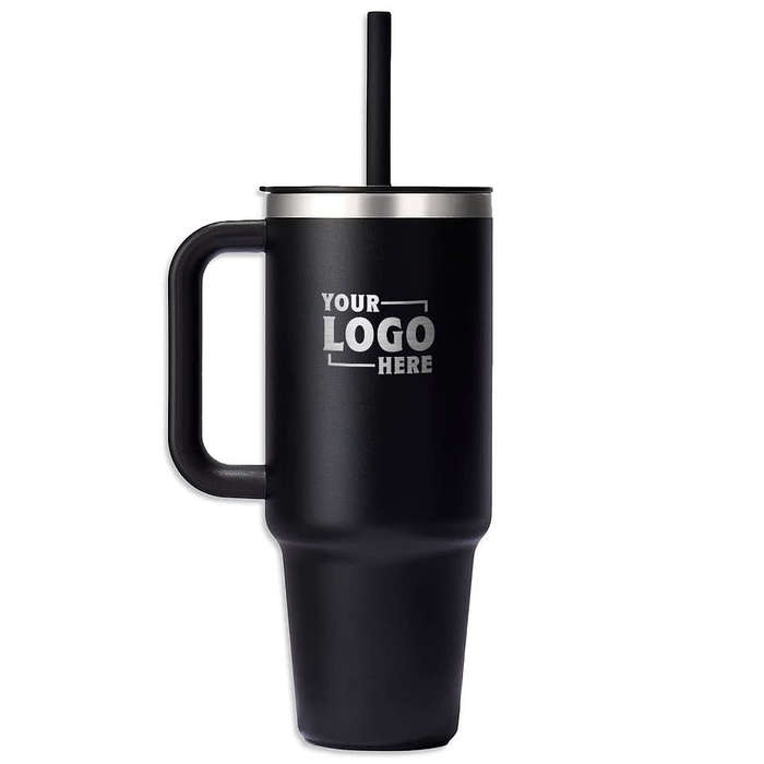 Hydro Flask All Around Travel Tumbler 40 oz. with Straw - Laser Engraved