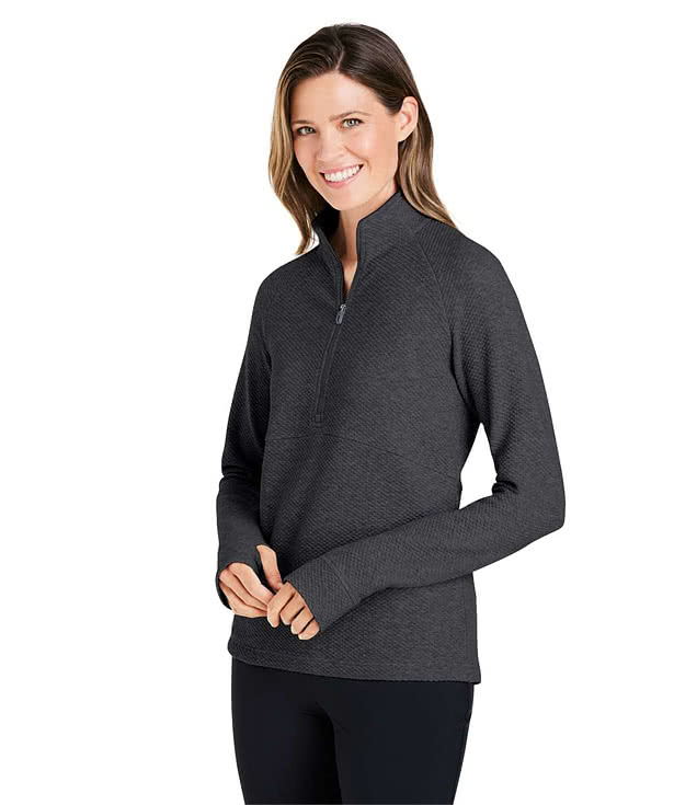 North End Women's Spirit Textured Quarter Zip Pullover
