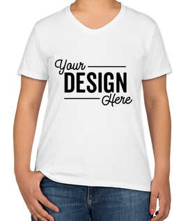 Hanes Women’s Essential-T V-Neck T-shirt - Color: White