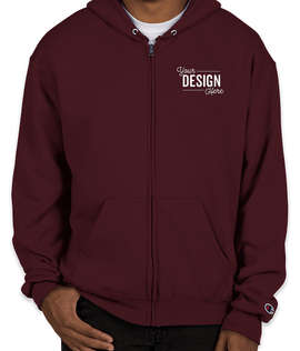 Champion Powerblend Zip Hoodie - Color: Maroon