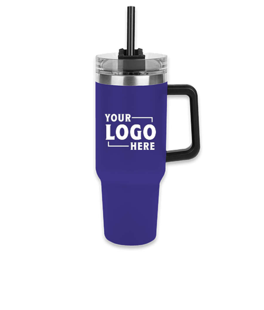 40 oz. Intrepid Stainless Steel Tumbler with Straw in Recycled Purple