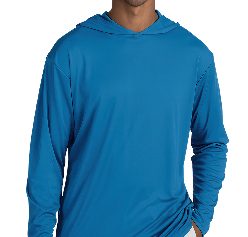 Blue Generation BLU-X-DRI Hooded Long Sleeve Performance Shirt-default